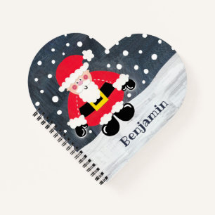 Personalized Cute Father Christmas Santa Claus Notebook