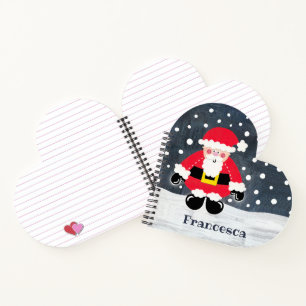 Personalized Cute Father Christmas Santa Claus Notebook