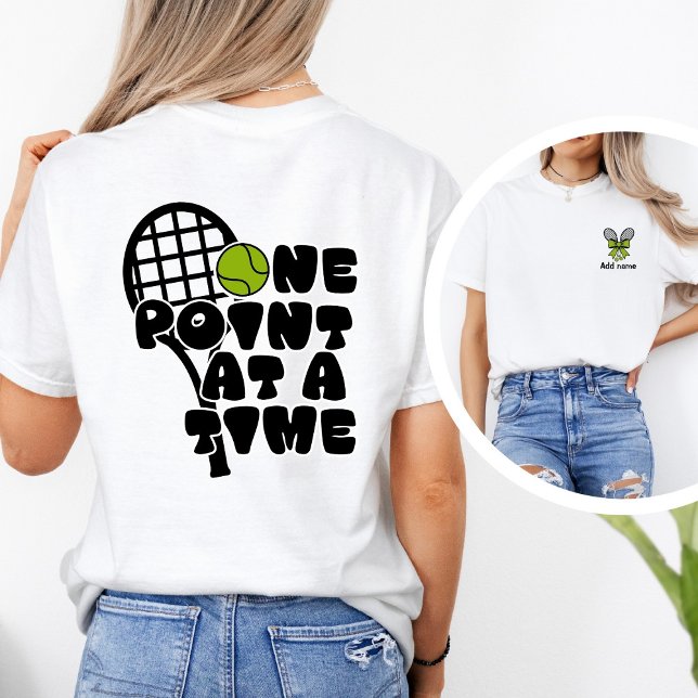 Personalized Cute Girls Tennis with Bow  T-Shirt (Creator Uploaded)