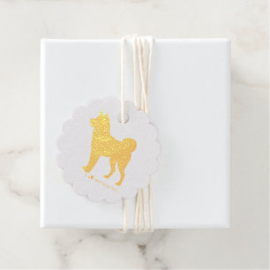 Personalized Cute Gold Shiba Inu Dog 柴犬 Favour Tags