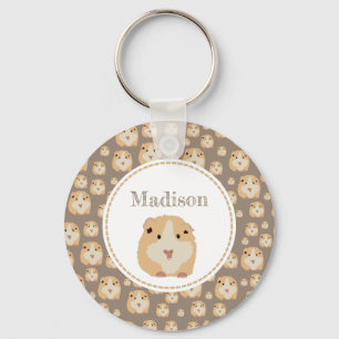 Personalized Cute Hamster Pattern Key Ring