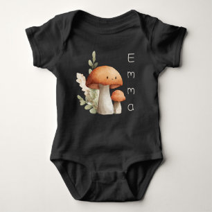 Personalized Cute Kawaii mushroom  Baby Bodysuit
