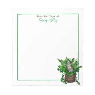 Personalized Cute Kitten in Catnip Notepad