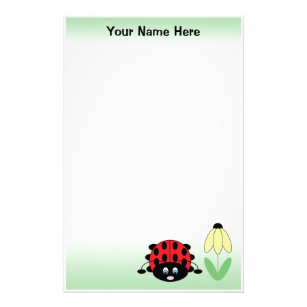 Personalized Cute Ladybug Stationery