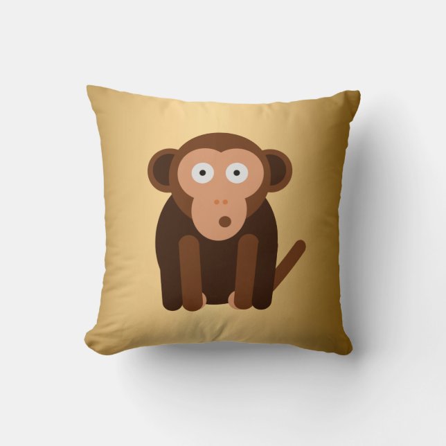 Personalized cute monkey cushion (Front)