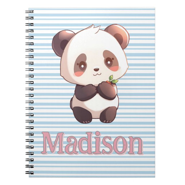 Personalized Cute Panda Notebook (Front)