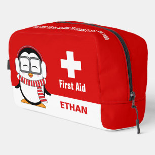 Personalized Cute Penguin First Aid Kit Bag