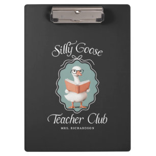 Personalized Cute Silly Goose Teacher Club Clipboard