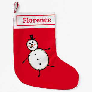 Personalized Cute Snowman Stocking