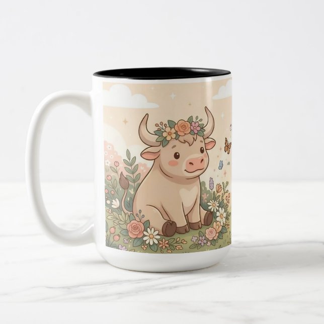 Personalized Cute Taurus Zodiac Mug (Left)