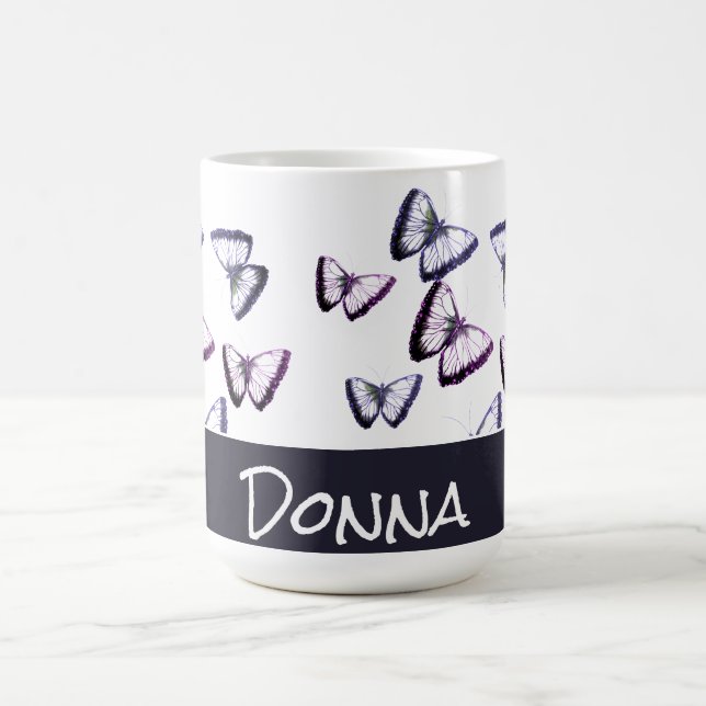 Personalized Cute Trendy Beautiful Butterfly Coffe Coffee Mug (Center)