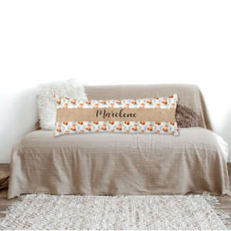 Personalized Cute woodland Fox nursery decor Body Cushion