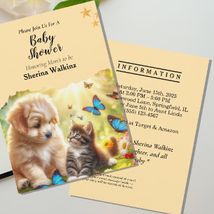 Personalized Cute Yellow Baby Shower Invitation