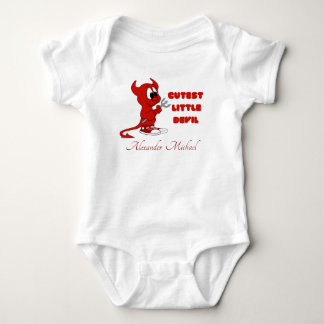 Personalized Cutest Little Devil , Halloween Baby Bodysuit