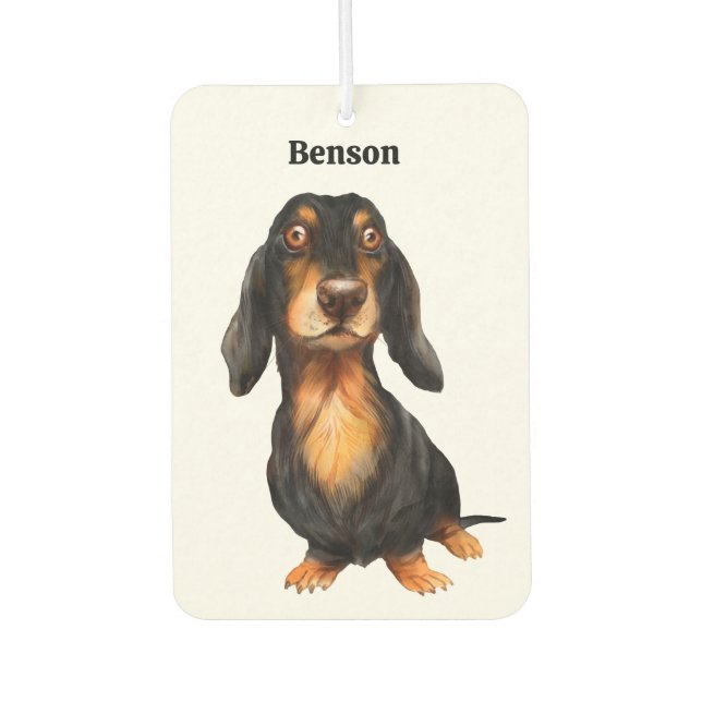 Personalized Dachshund Car Air Freshener (Front)