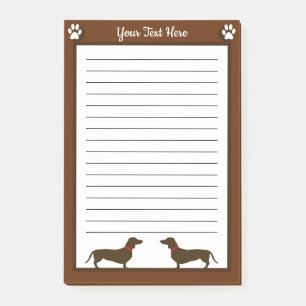 Personalized Dachshund - Doxie Puppy Dog Post-it Notes