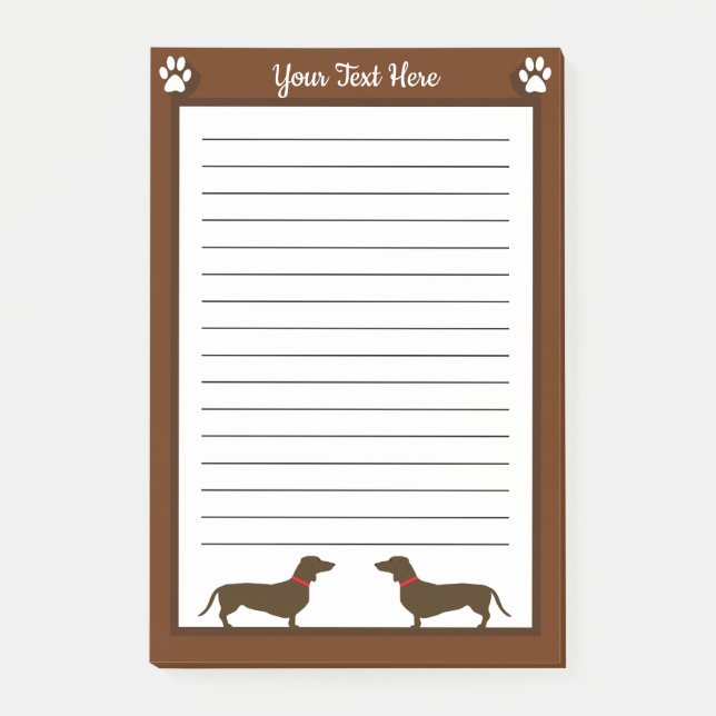 Personalized Dachshund - Doxie Puppy Dog Post-it Notes (Front)
