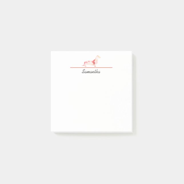 Personalized Dachshund Post-it Notes (Front)