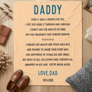 Personalized Dad Blanket   Custom Father’s Day
