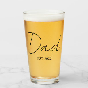 Personalized "Dad EST. [Year]" Glass Cup