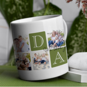 Personalized Dad Love 7 Photo Collage Coffee Mug