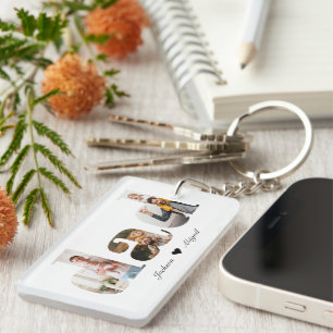 Personalized Dad Photo Collage Gift For Dad Key Ring