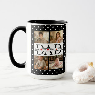 Personalized Dad Photo Collage & Kids Name Mug