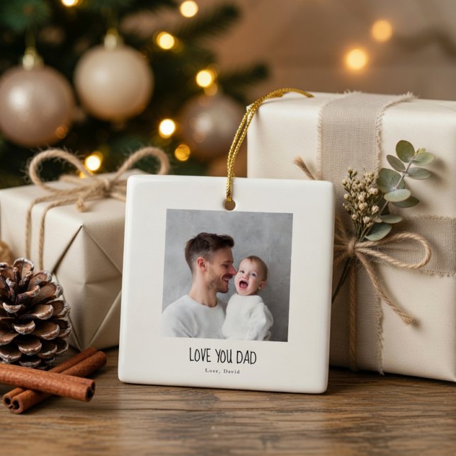 Personalized Dad Photo Ornament | Custom  (Creator Uploaded)