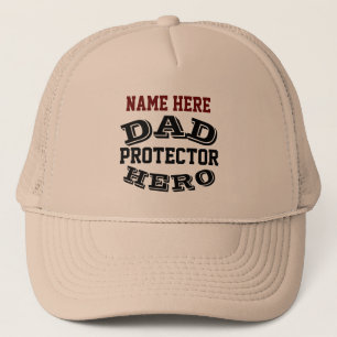 PERSONALIZED DAD PROTECTOR HERO TRUCKER HAT