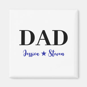 Personalized Dad Script T Shirt Magnet