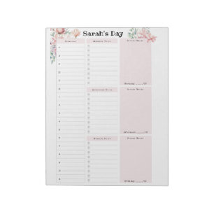 Personalized Daily Plan Notepad