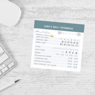 Personalized Daily Self Care Check-in ADHD Post-it Notes