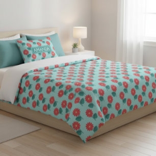 Personalized Daisy Pattern Pillowcase
