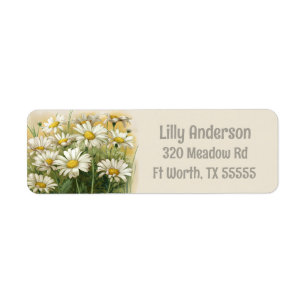 Personalized Daisy Return Address Labels