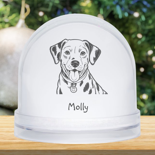 Personalized Dalmatian Dog Christmas Snowglobe (Creator Uploaded)