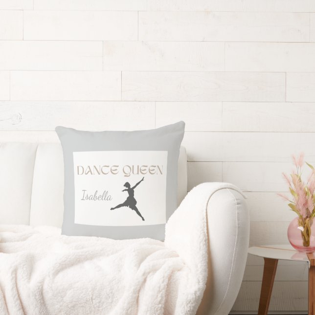 Personalized Dance Queen, Gift or Her, Ballet  Cushion (Couch)