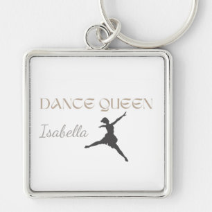 Personalized Dance Queen, Gift or Her, Ballet  Key Ring