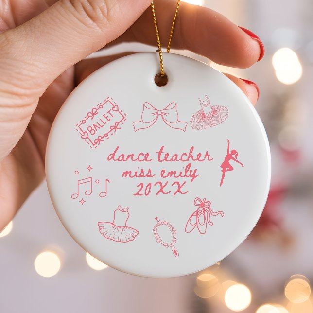 Personalized Dance Teacher Ornament | Ballet Teach (Creator Uploaded)