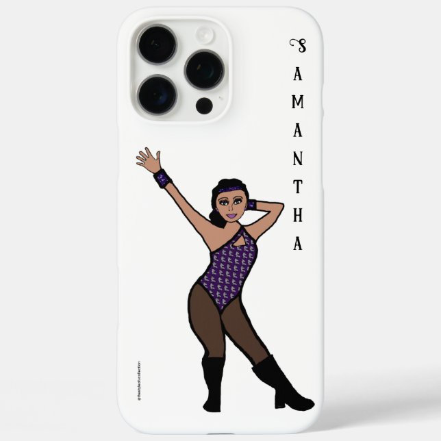 Personalized Dancer Purple Silver Print #2 Case-Mate iPhone Case (Back)