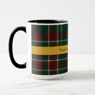 Personalized Dark Tartan Plaid Custom Quote   Scot Mug