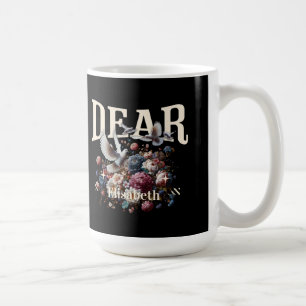 Personalized "DEAR" Floral Dove Mug