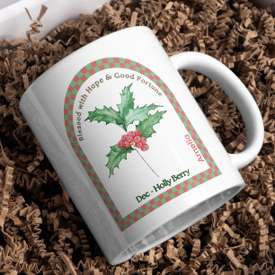 Personalized December Birth Month Flower Coffee Mug
