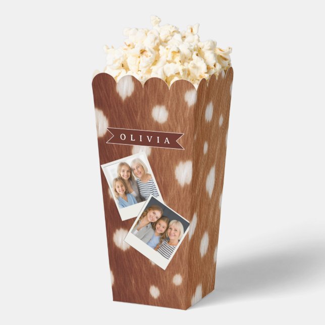 Personalized Deer Print Neutral Aesthetic Gifts Favour Box (Popped)