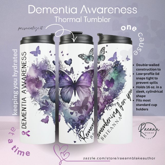 Personalized Dementia Awareness Thermal Tumbler (Creator Uploaded)