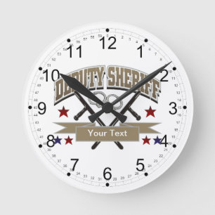 Personalized Deputy Sheriff Round Clock