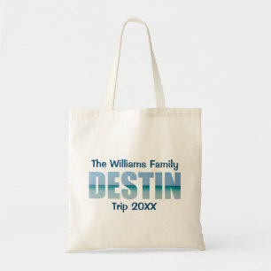 Personalized Destin Beach Trip Cool Ocean Tote Bag