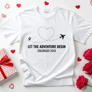 Personalized Destination Wedding Travel Elopement T-Shirt