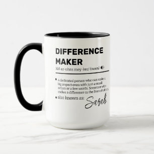 Personalized Difference Maker Mug, Appreciation Mug