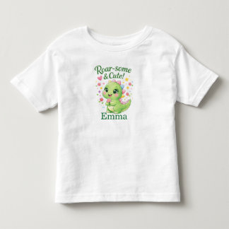 Personalized Dinosaur Birthday Girl Shirt