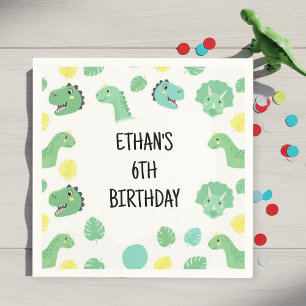 Personalized Dinosaur Birthday Napkins   Trendy 